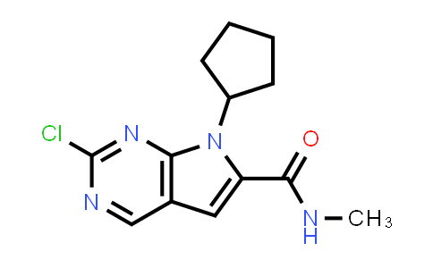CAS No. 1211444-14-2, 2-Chloro-7-cyclopentyl-N-methyl-7H-pyrrolo[2,3-d]pyrimidine-6-carboxamide