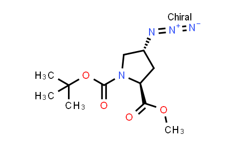 CAS No. 121147-97-5, 1,2-Pyrrolidinedicarboxylic acid, 4-azido-, 1-(1,1-dimethylethyl) 2-methyl ester, (2S,4R)-