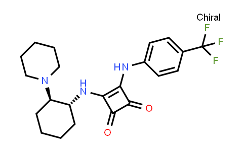 CAS No. 1211565-08-0, 3-[[(1R,2R)-2-(1-Piperidinyl)cyclohexyl]amino]-4-[[4-(trifluoromethyl)phenyl]amino]-3-cyclobutene-1,2-dione