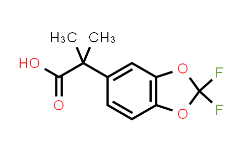 CAS No. 1211577-94-4, 2-(2,2-Difluoro-2H-1,3-benzodioxol-5-yl)-2-methylpropanoic acid