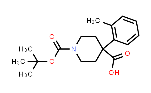 CAS No. 1211580-82-3, 1-(tert-butoxycarbonyl)-4-(o-tolyl)piperidine-4-carboxylic acid