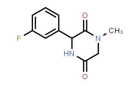 CAS No. 1214031-57-8, 3-(3-Fluorophenyl)-1-methylpiperazine-2,5-dione