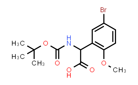 CAS No. 1214038-57-9, (5-Bromo-2-methoxyphenyl)[(tert-butoxycarbonyl)amino]acetic acid