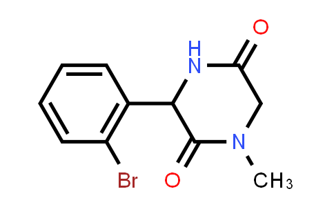 CAS No. 1214046-53-3, 3-(2-Bromophenyl)-1-methylpiperazine-2,5-dione