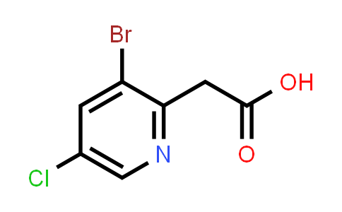CAS No. 1214341-90-8, 3-Bromo-5-chloro-2-pyridineacetic acid