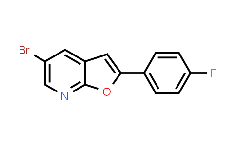 CAS No. 1215106-68-5, 5-Bromo-2-(4-fluorophenyl)furo[2,3-b]pyridine