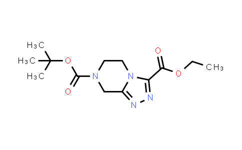 CAS No. 1215852-11-1, 7-tert-Butyl 3-ethyl 5,6-dihydro-[1,2,4]triazolo[4,3-a]pyrazine-3,7(8H)-dicarboxylate