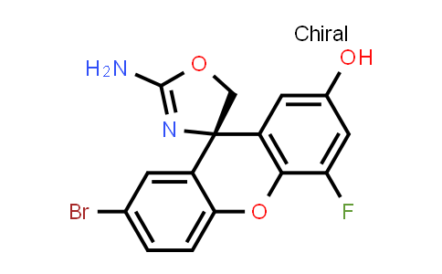 CAS No. 1215867-60-9, (S)-2-Amino-7'-bromo-4'-fluoro-5H-spiro[oxazole-4,9'-xanthen]-2'-ol