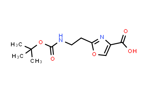 CAS No. 1216000-01-9, 2-(2-((Tert-butoxycarbonyl)amino)ethyl)oxazole-4-carboxylic acid