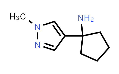 CAS No. 1216188-02-1, 1-(1-Methyl-1H-pyrazol-4-yl)cyclopentan-1-amine