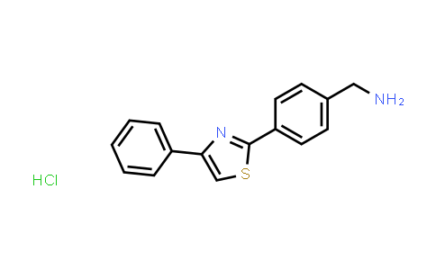 CAS No. 1216262-97-3, (4-(4-Phenylthiazol-2-yl)phenyl)methanamine hydrochloride