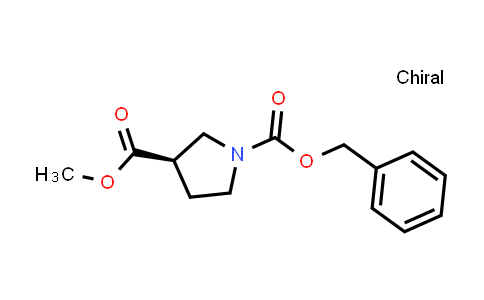 CAS No. 1217655-90-7, 1-Benzyl 3-methyl (R)-pyrrolidine-1,3-dicarboxylate