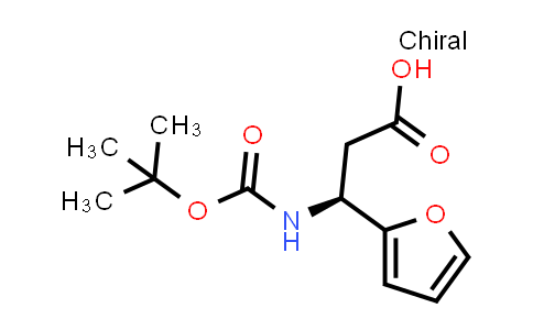 CAS No. 1217736-81-6, (S)-3-((tert-Butoxycarbonyl)amino)-3-(furan-2-yl)propanoic acid