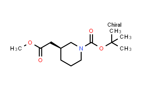 CAS No. 1217737-76-2, (S)-tert-Butyl 3-(2-methoxy-2-oxoethyl)piperidine-1-carboxylate