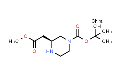 CAS No. 1217810-25-7, tert-Butyl (S)-3-(2-methoxy-2-oxoethyl)piperazine-1-carboxylate