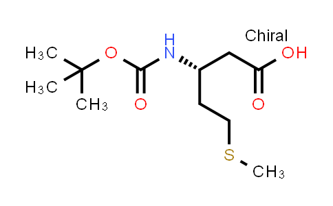 CAS No. 1217811-51-2, (R)-3-((tert-Butoxycarbonyl)amino)-5-(methylthio)pentanoic acid