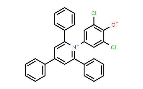 CAS No. 121792-58-3, 2,6-dichloro-4-(2,4,6-triphenylpyridin-1-ium-1-yl)phenolate