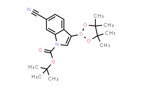 CAS No. 1218790-23-8, tert-Butyl 6-cyano-3-(4,4,5,5-tetramethyl-1,3,2-dioxaborolan-2-yl)-1H-indole-1-carboxylate