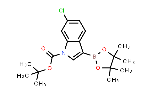 CAS No. 1218790-24-9, tert-Butyl 6-chloro-3-(4,4,5,5-tetramethyl-1,3,2-dioxaborolan-2-yl)-1H-indole-1-carboxylate