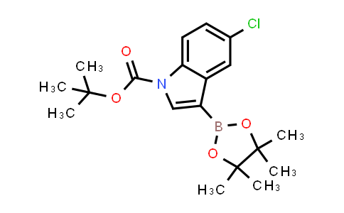CAS No. 1218790-30-7, tert-Butyl 5-chloro-3-(4,4,5,5-tetramethyl-1,3,2-dioxaborolan-2-yl)-1H-indole-1-carboxylate