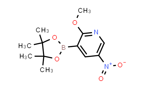 CAS No. 1218791-18-4, 2-Methoxy-5-nitro-3-(4,4,5,5-tetramethyl-1,3,2-dioxaborolan-2-yl)pyridine