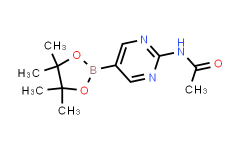 CAS No. 1218791-37-7, N-(5-(4,4,5,5-Tetramethyl-1,3,2-dioxaborolan-2-yl)pyrimidin-2-yl)acetamide