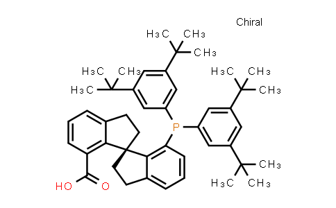 CAS No. 1219025-37-2, (R)-7'-(bis(3,5-di-Tert-butylphenyl)phosphanyl)-2,2',3,3'-tetrahydro-1,1'-spirobi[indene]-7-carboxylic acid
