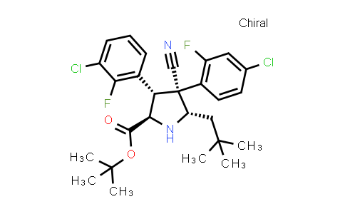 CAS No. 1219086-88-0, rel-(2R,3S,4R,5S)-3-(3-Chloro-2-fluorophenyl)-4-(4-chloro-2-fluorophenyl)-4-cyano-5-(2,2-dimethylpropyl)pyrrolidine-2-carboxylic acid tert-butyl ester