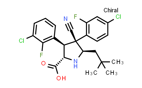 CAS No. 1219089-32-3, (2S,3R,4S,5R)-3-(3-chloro-2-fluorophenyl)-4-(4-chloro-2-fluorophenyl)-4-cyano-5-neopentylpyrrolidine-2-carboxylic acid