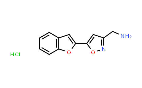 CAS No. 1219211-92-3, (5-(Benzofuran-2-yl)isoxazol-3-yl)methanamine hydrochloride