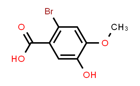 CAS No. 121936-68-3, 2-Bromo-5-hydroxy-4-methoxybenzoic acid