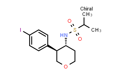 CAS No. 1219633-17-6, N-((3S,4R)-3-(4-Iodophenyl)tetrahydro-2H-pyran-4-yl)propane-2-sulfonamide