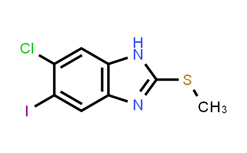 CAS No. 1219741-22-6, 6-Chloro-5-iodo-2-(methylthio)-1H-benzo[d]imidazole