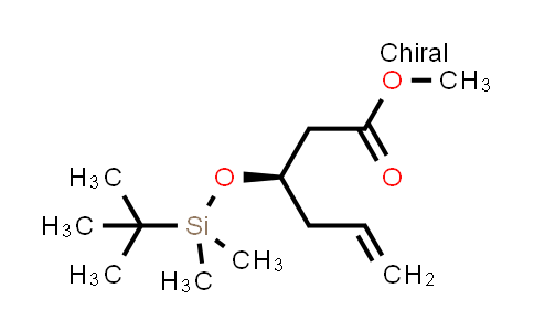 CAS No. 121980-44-7, (R)-Methyl 3-((tert-butyldimethylsilyl)oxy)hex-5-enoate