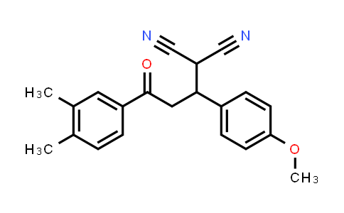 CAS No. 1219903-06-6, 2-(3-(3,4-Dimethylphenyl)-1-(4-methoxyphenyl)-3-oxopropyl)malononitrile