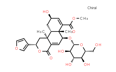 CAS No. 1221178-16-0, 2H-Naphtho[2,1-c]pyran-7-carboxylic acid, 2-(3-furanyl)-6-(β-D-glucopyranosyloxy)-1,4,6,6a,9,10,10a,10b-octahydro-9-hydroxy-6a,10b-dimethyl-4-oxo-, methyl ester, (2S,6S,6aR,9R,10aS,10bS)-