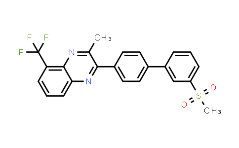 CAS No. 1221265-37-7, Quinoxaline, 3-methyl-2-[3'-(methylsulfonyl)[1,1'-biphenyl]-4-yl]-5-(trifluoromethyl)-