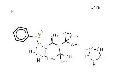 CAS No. 1221746-56-0, (S,R(p),S(SPO)-1-Phenylphosphinoyl)-2-[1-(di-t-butylphosphino)ethyl]ferrocene
