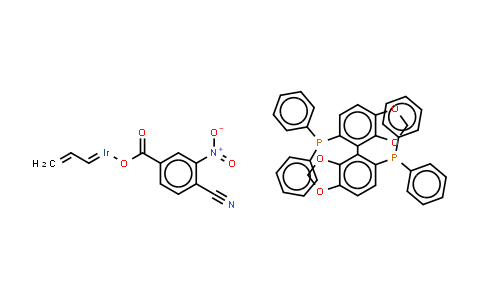 CAS No. 1221768-92-8, [(S)-(-)-5,5'-Bis(diphenylphosphino)-4,4'-bi-1,3-benzodioxole][4-cyano-3-nitrobenzenecarboxylato][1,2,3-η-2-propenyl]iridium(III)