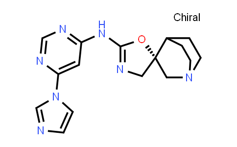 CAS No. 1221973-93-8, (3R)-N-[6-(1H-Imidazol-1-yl)-4-pyrimidinyl]spiro[1-azabicyclo[2.2.2]octane-3,5'(4'H)-oxazol]-2'-amine