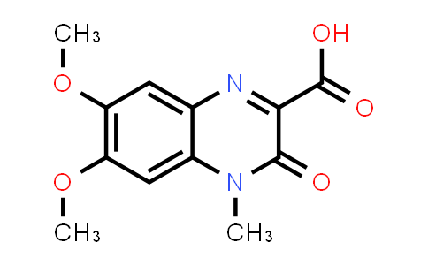 CAS No. 1222-43-1, 6,7-Dimethoxy-4-methyl-3-oxo-3,4-dihydroquinoxaline-2-carboxylic acid