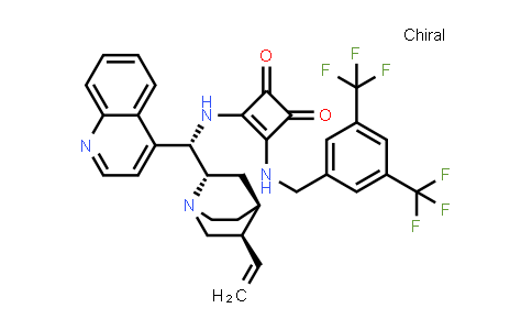 CAS No. 1223105-69-8, 3-[[[3,5-Bis(trifluoromethyl)phenyl]methyl]amino]-4-[(8α,9S)-cinchonan-9-ylamino]-3-cyclobutene-1,2-dione
