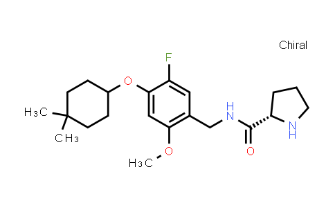 CAS No. 1224048-09-2, (S)-N-(4-((4,4-Dimethylcyclohexyl)oxy)-5-fluoro-2-methoxybenzyl)pyrrolidine-2-carboxamide