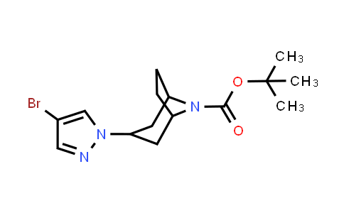 CAS No. 1224194-51-7, tert-Butyl 3-(4-bromo-1H-pyrazol-1-yl)-8-azabicyclo[3.2.1]octane-8-carboxylate