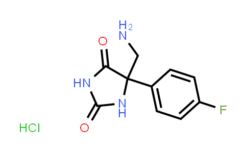 CAS No. 1224885-25-9, 5-(Aminomethyl)-5-(4-fluorophenyl)imidazolidine-2,4-dione hydrochloride