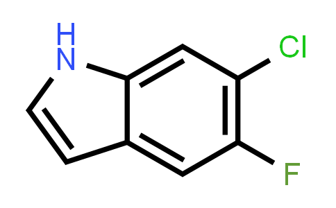 CAS No. 122509-72-2, 6-Chloro-5-fluoro-1H-indole