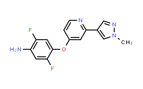 CAS No. 1225278-35-2, 2,5-Difluoro-4-((2-(1-methyl-1H-pyrazol-4-yl)pyridin-4-yl)oxy)aniline