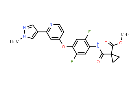 CAS No. 1225278-79-4, Cyclopropanecarboxylic acid, 1-[[[2,5-difluoro-4-[[2-(1-methyl-1H-pyrazol-4-yl)-4-pyridinyl]oxy]phenyl]amino]carbonyl]-, methyl ester