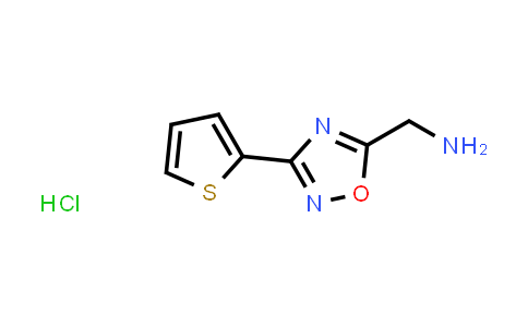 CAS No. 1225332-36-4, (3-(Thiophen-2-yl)-1,2,4-oxadiazol-5-yl)methanamine hydrochloride
