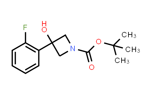 CAS No. 1225439-46-2, tert-Butyl 3-(2-fluorophenyl)-3-hydroxyazetidine-1-carboxylate